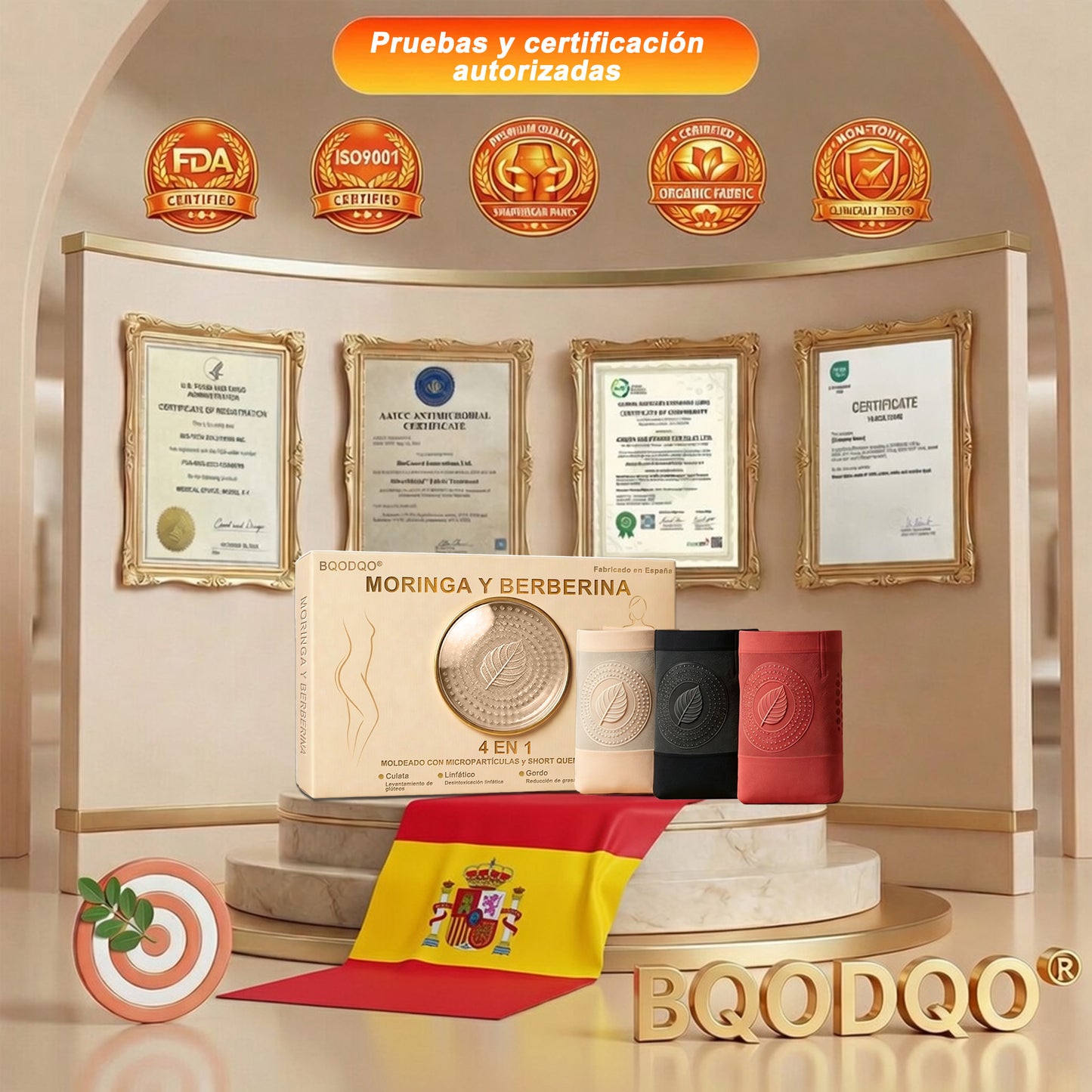 🔴👩‍🍼 Tienda Oficial de la Marca | ✅ BQODQO® 💡2026 Moringa & Berberina 4-en-1 Pantalones Esculpe y Quema Grasa con Micro-Partículas 👍