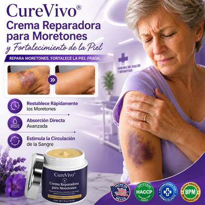 🔥🎫+100K Vendidos 💗 - CureVivo® Crema Reparadora de Moratones y Fortalecimiento de la Piel🇪🇸