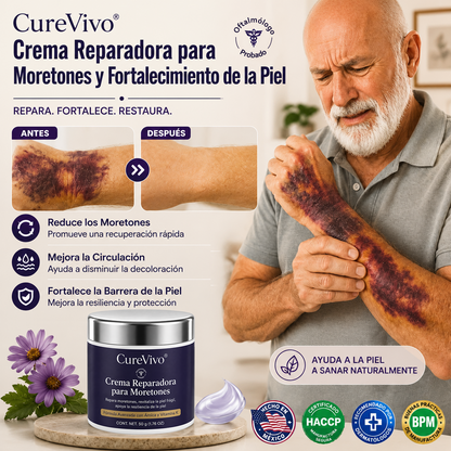 🔥🎫+100K Vendidos 💗 - CureVivo® Crema Reparadora de Moratones y Fortalecimiento de la Piel🇪🇸