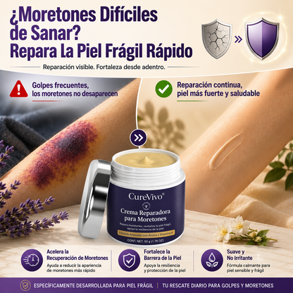 🔥🎫+100K Vendidos 💗 - CureVivo® Crema Reparadora de Moratones y Fortalecimiento de la Piel🇪🇸