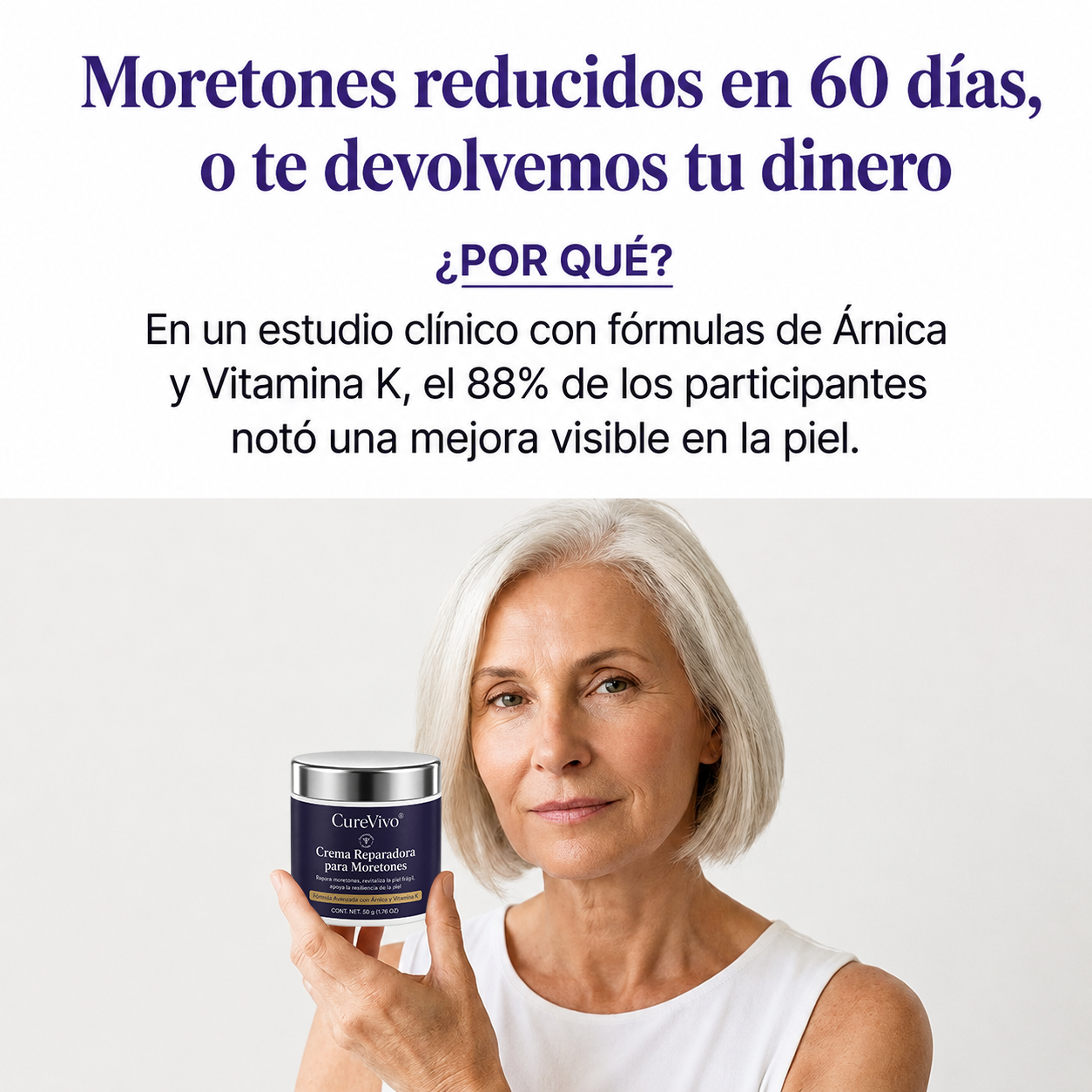 🔥🎫+100K Vendidos 💗 - CureVivo® Crema Reparadora de Moratones y Fortalecimiento de la Piel🇪🇸