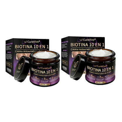 🇪🇸 Hecho y enviado desde España ✨CureVivo® Crema Restauradora de la Piel con Biotina 10-en-1 👑👑👑