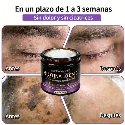 🇪🇸 Hecho y enviado desde España ✨CureVivo® Crema Restauradora de la Piel con Biotina 10-en-1 👑👑👑