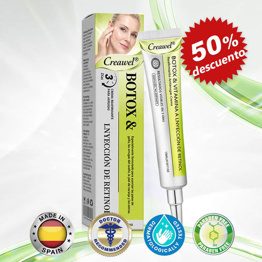 💡 𝑪𝒓𝒆𝒂𝒘𝒆𝒍® 𝑩𝒐𝒕𝒐𝒙 & 𝑽𝒊𝒕𝒂-𝑨 𝑹𝒆𝒕𝒊𝒏𝒐𝒍 𝑺𝒉𝒐𝒕 𝒄𝒓𝒆𝒎𝒂 𝒓𝒆𝒂𝒇𝒊𝒓𝒎𝒂𝒏𝒕𝒆 𝒂𝒏𝒕𝒊𝒂𝒓𝒓𝒖𝒈𝒂𝒔 ⏰ ¡Ú𝒍𝒕𝒊𝒎𝒐 𝒅í𝒂! 70% 𝒅𝒆 𝒅𝒆𝒔𝒄𝒖𝒆𝒏𝒕𝒐 🧴🧴🧴