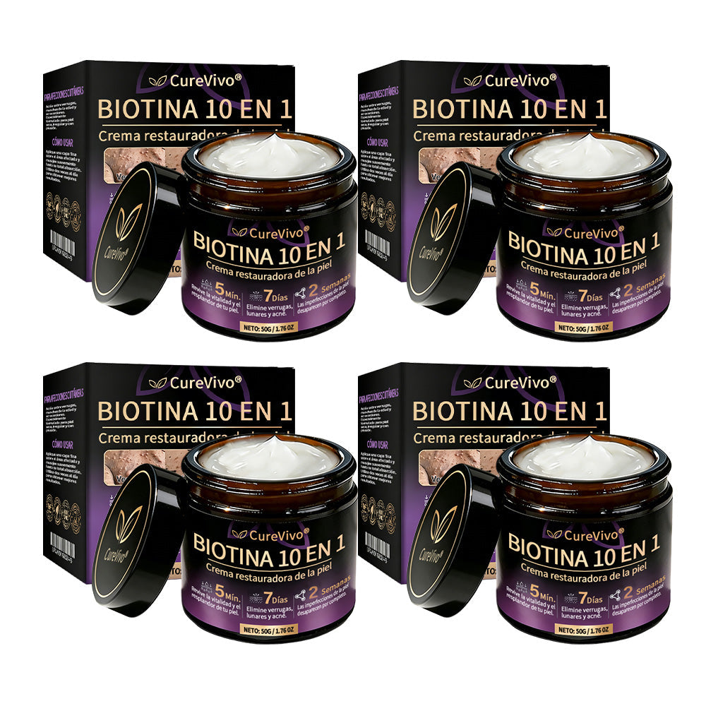 🇪🇸 Hecho y enviado desde España ✨CureVivo® Crema Restauradora de la Piel con Biotina 10-en-1 👑👑👑