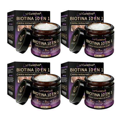 🇪🇸 Hecho y enviado desde España ✨CureVivo® Crema Restauradora de la Piel con Biotina 10-en-1 👑👑👑