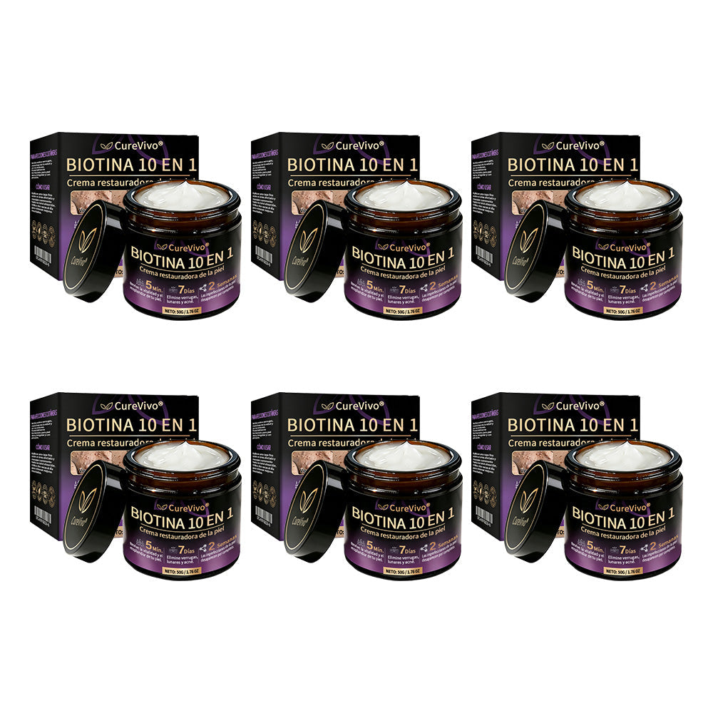 🇪🇸 Hecho y enviado desde España ✨CureVivo® Crema Restauradora de la Piel con Biotina 10-en-1 👑👑👑