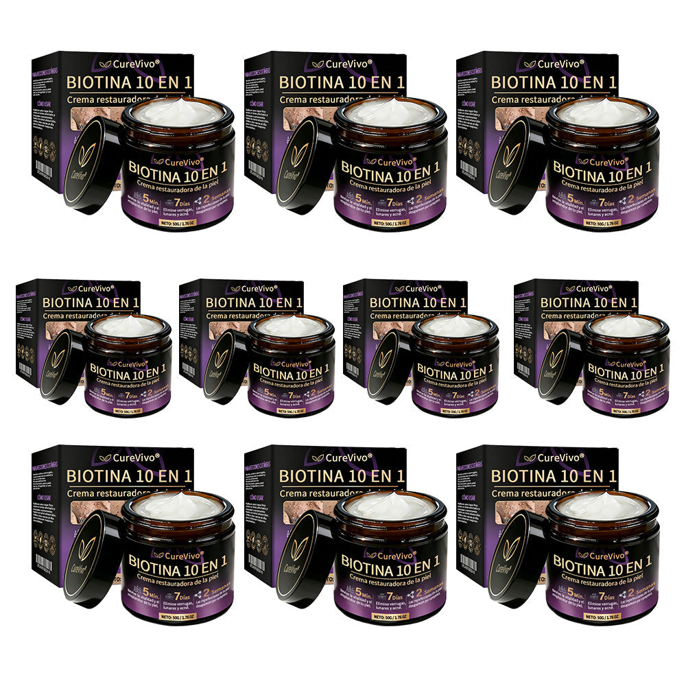🇪🇸 Hecho y enviado desde España ✨CureVivo® Crema Restauradora de la Piel con Biotina 10-en-1 👑👑👑