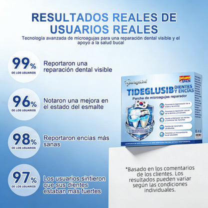 GаrаgеLіnе® 🦷 Tiras Orales de Reparación Rápida de Dientes y Encías con Tideglusib 😁 (Ayuda a reparar los dientes y alivia las molestias en las encías, además de apoyar la salud bucal frente a otros problemas comunes)