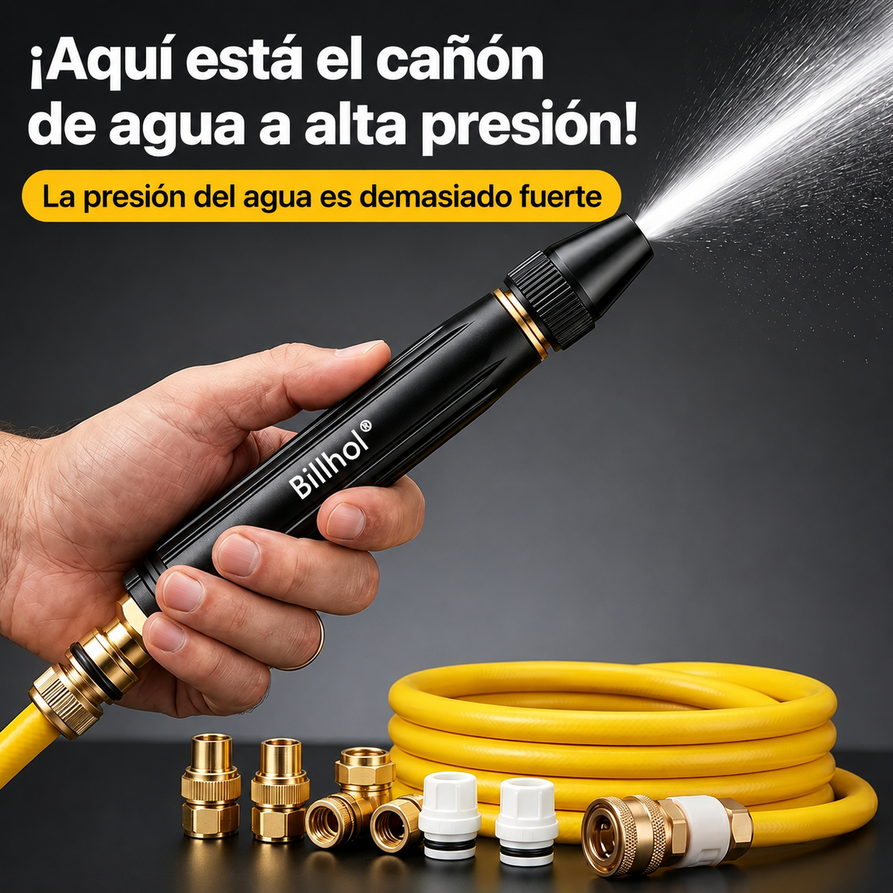 ¡🤩 ¡Último día! Precio más bajo — ¡Solo 6,24 €！🚿丨Billhol®🦾 Pistola de agua de alta presión para el hogar, imprescindible para regar plantas y verduras, y para lavar el coche.💦