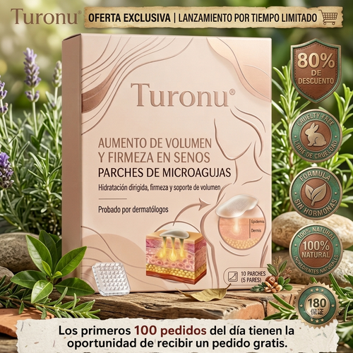 ✨Turonu®😎 Parche de Nano-Microagujas Avanzado para el Aumento de Senos Dirigido🧪🇪🇸